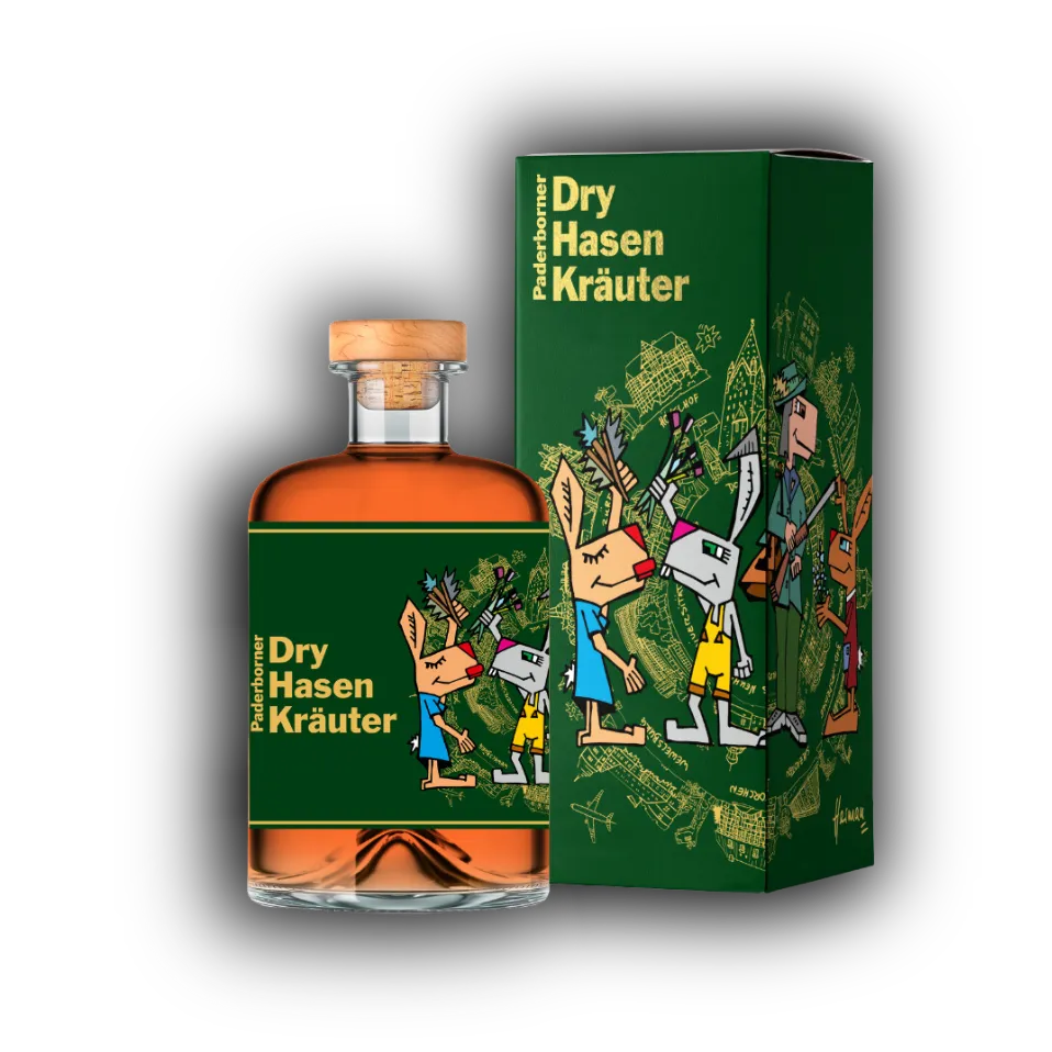 Dry Hasen Kräuter Likör Flasche